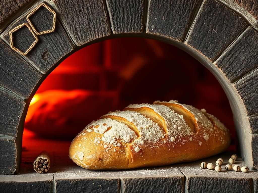 Questo puoi odorarlo: il profumo del pane appena sfornato che esce dal forno di campagna