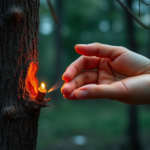 Questo puoi odorarlo: il sentore della resina di pino che cola da un tronco ferito