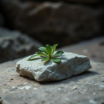 Questo puoi odorarlo: l’odore del muschio che cresce su una pietra in ombra